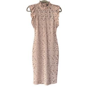 NWT Zara Blush Lace Dress with lining, size XS